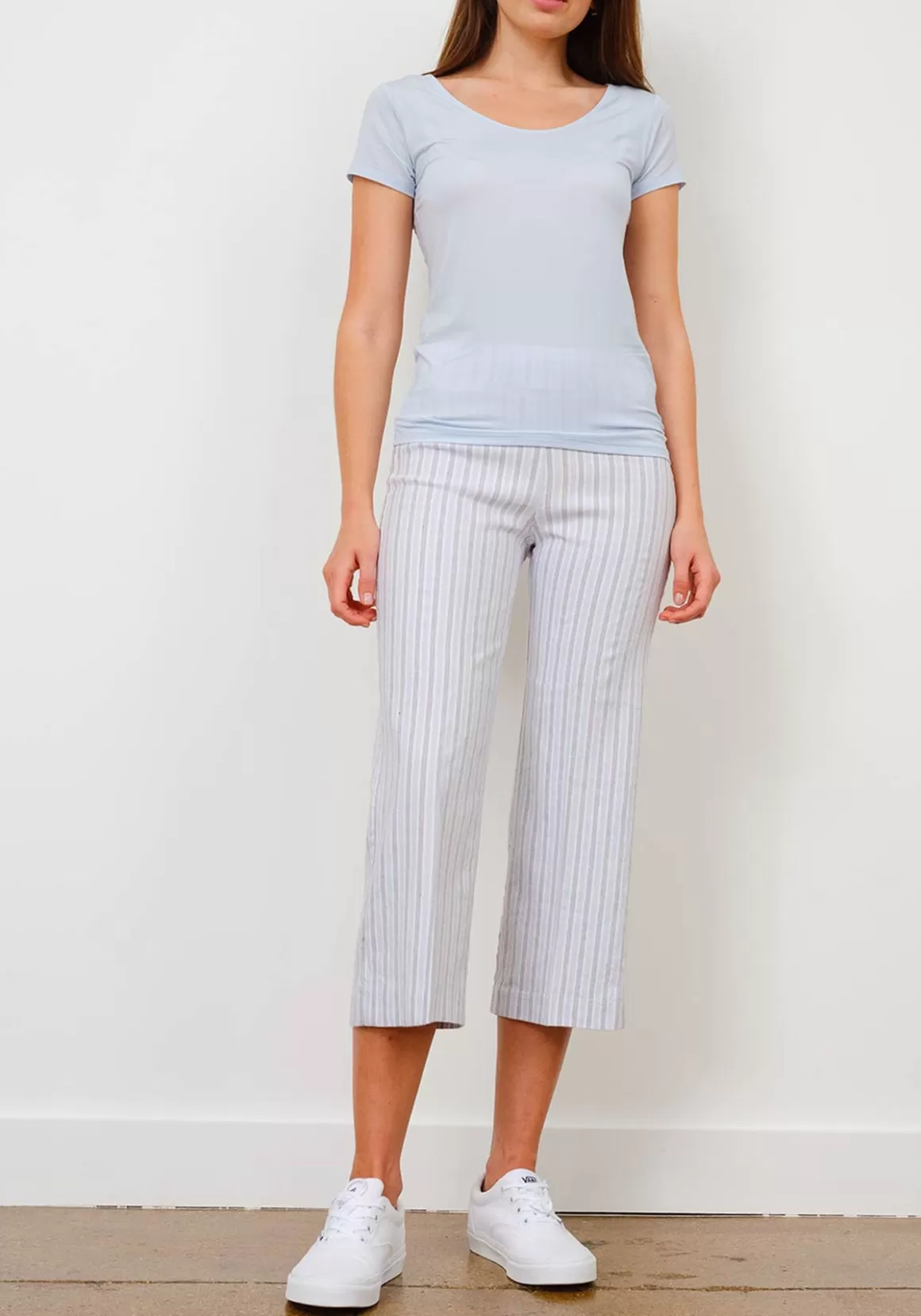 Alex Stripes Grey And Blue | Avenue Montaigne Shop