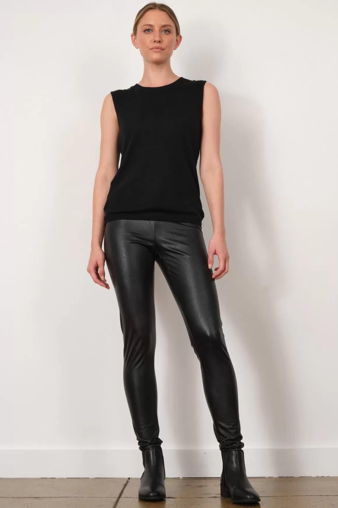 Pull On Skinny Pleather | Avenue Montaigne Fashion