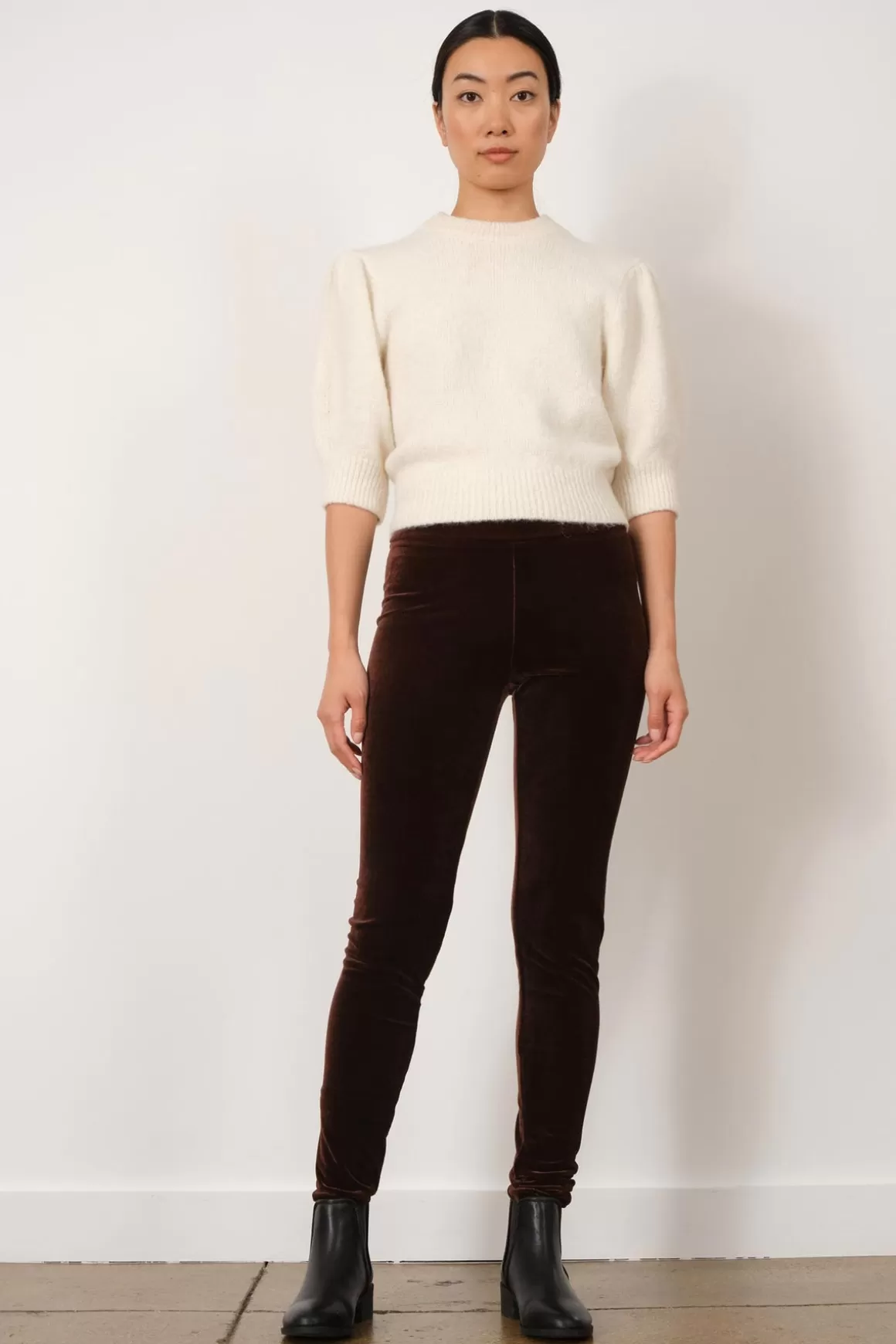 Pull On Skinny Velvet | Avenue Montaigne Outlet